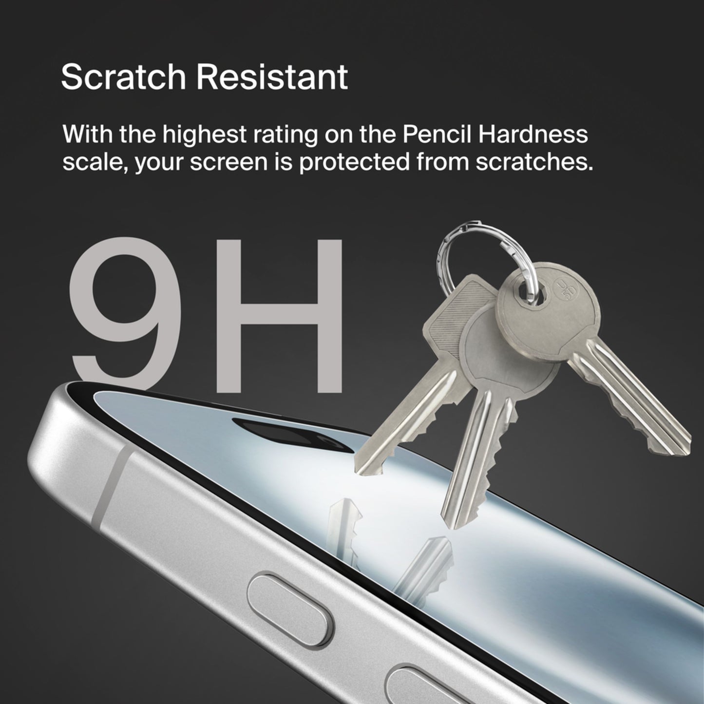 Belkin ScreenForce TemperedGlass képernyővédő fólia Apple iPhone 16 / 15 / 14 Pro készülékhez, edzett üveg, teljes ragasztó OVA135zz