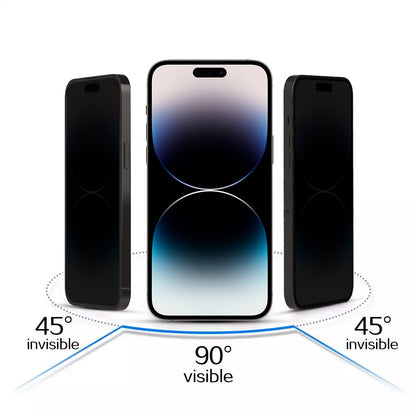 Tel Protect 10X Plus Titanium Privacy kijelzővédő fólia Apple iPhone 17 Pro Max készülékhez, edzett üveg, teljes felületén ragasztós
