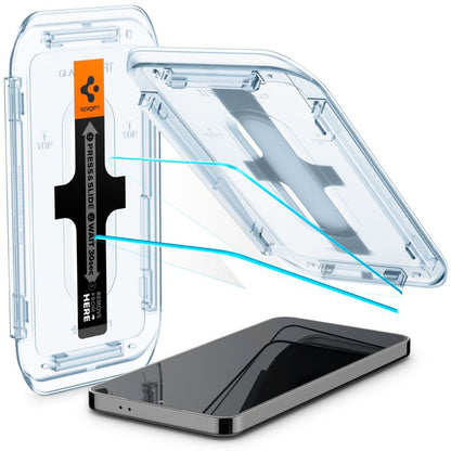 Spigen GlastR EZ FIT képernyővédő fólia Samsung Galaxy S25+ S936 / S24+ S926 készülékekhez, Edzett üveg, Teljes ragasztás, 2 darabos készlet AGL07432