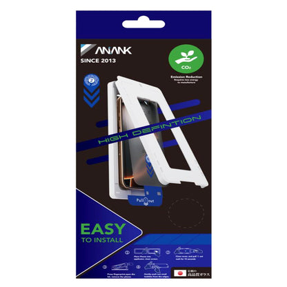 Anank 2X megerősített képernyővédő fólia Apple iPhone 16 Pro Max készülékhez, edzett üveg, teljes ragasztó, 2.5D, fekete