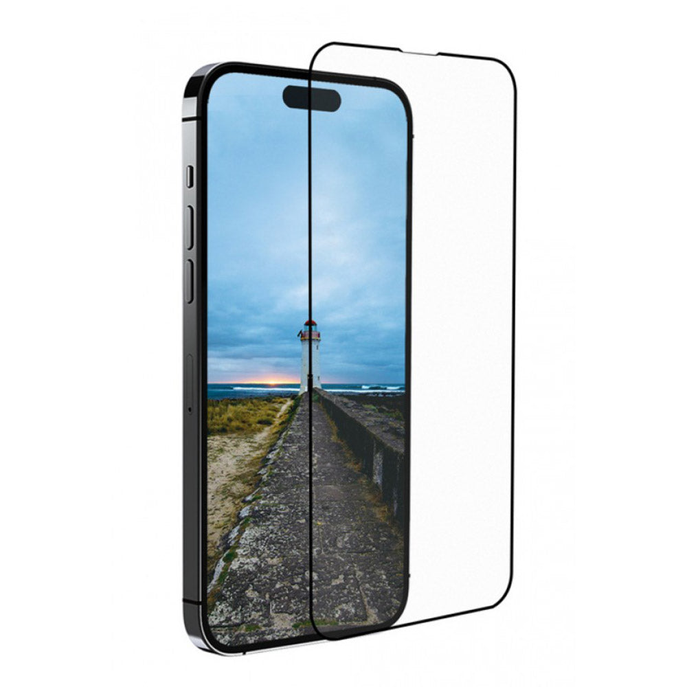 Anank 3X megerősített képernyővédő fólia Apple iPhone 15 Pro Max készülékhez, edzett üveg, teljes ragasztó, 3D, fekete