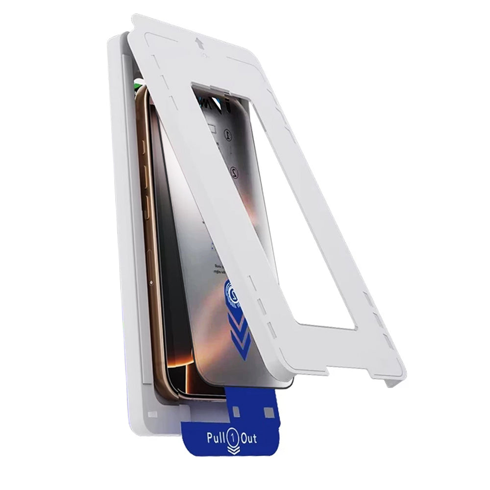 Anank 5X megerősített felhordóval ellátott védőfólia Apple iPhone 17 Pro-hoz, Edzett üveg, Teljes ragasztás, 2.5D, Fekete