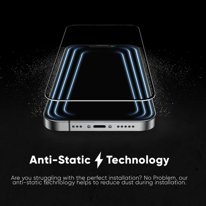Anank 5X megerősített láthatatlan védőfólia Apple iPhone 17 Pro készülékhez, Edzett üveg, Teljes ragasztás, 3D, Fekete