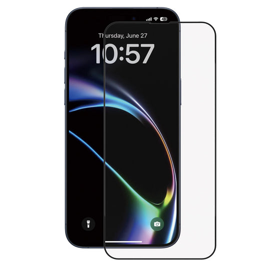 Anank 5X megerősített védőfólia Apple iPhone 17-hez, Edzett üveg, Teljes ragasztás, 2.5D, Fekete