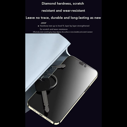 Anank ujjlenyomat-mentes képernyővédő fólia Apple iPhone 17e / 16e / 14 / 13 Pro készülékekhez, edzett üveg, teljes ragasztó, 2.5D, fekete