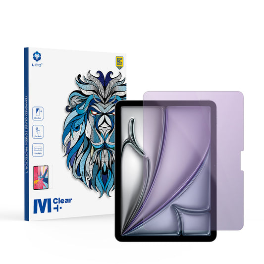 Lito Classic Kékfény Szűrős Képernyővédő fólia Apple iPad Air 11 (2026) / Air 11 (2025) készülékhez, Edzett Üveg, Teljes Ragasztó, 2.5D