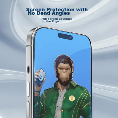 Blueo Anti-Glare képernyővédő fólia Apple iPhone 12 / 12 Pro készülékhez, edzett üveg, teljes ragasztó, fekete