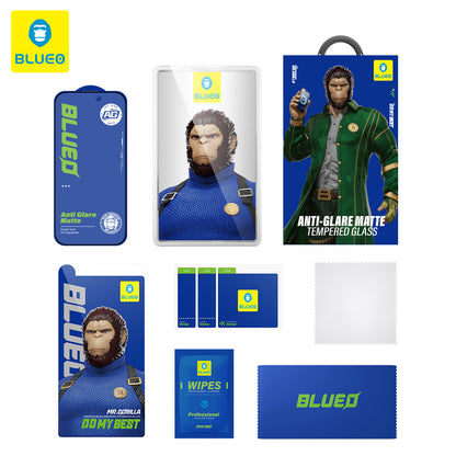 Blueo Anti-Glare képernyővédő fólia Apple iPhone 12 / 12 Pro készülékhez, edzett üveg, teljes ragasztó, fekete