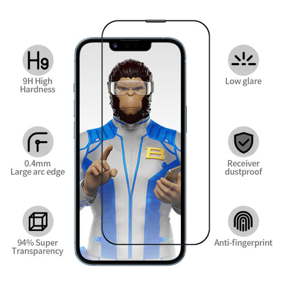 Blueo Anti-Reflective HD Applicator Pro képernyővédő fólia Apple iPhone 16 Pro-hoz, edzett üveg, teljes ragasztó, fekete