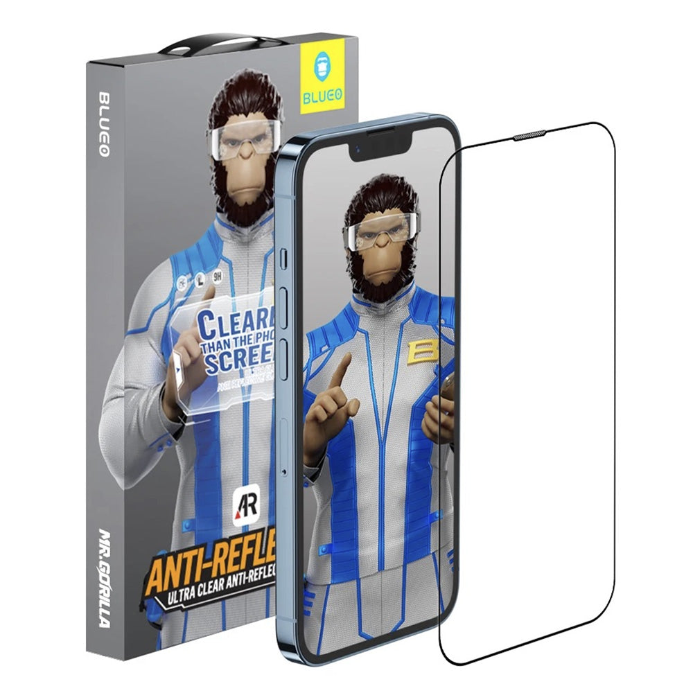 Blueo Anti-Reflective HD Applicator Pro védőfólia Apple iPhone 17 Air készülékhez, Edzett üveg, Teljes ragasztás, Fekete