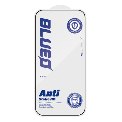 Blueo Anti-Static HD képernyővédő fólia Apple iPhone 12 Pro Max készülékhez, edzett üveg, teljes ragasztó, fekete