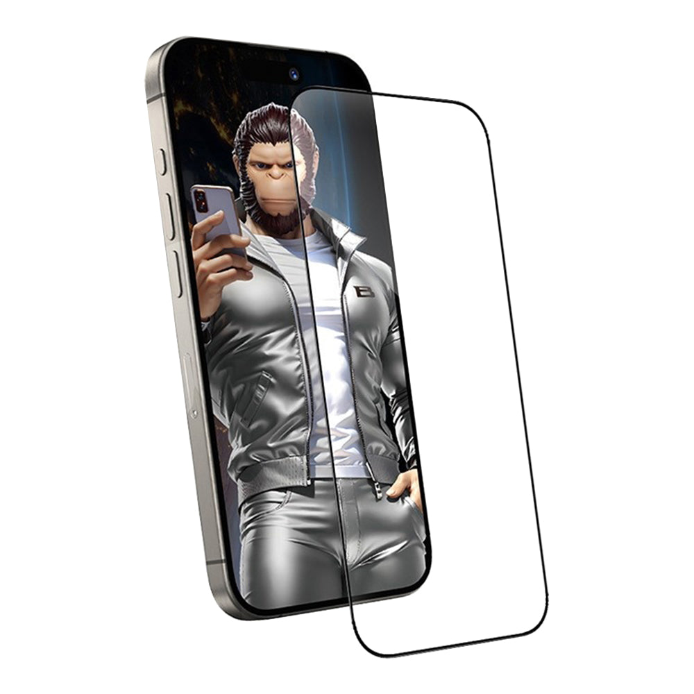 Blueo Anti-Static HD Screen Protector Film for Apple iPhone 14 Plus / 13 Pro Max, Tempered Glass, Full Glue, Black