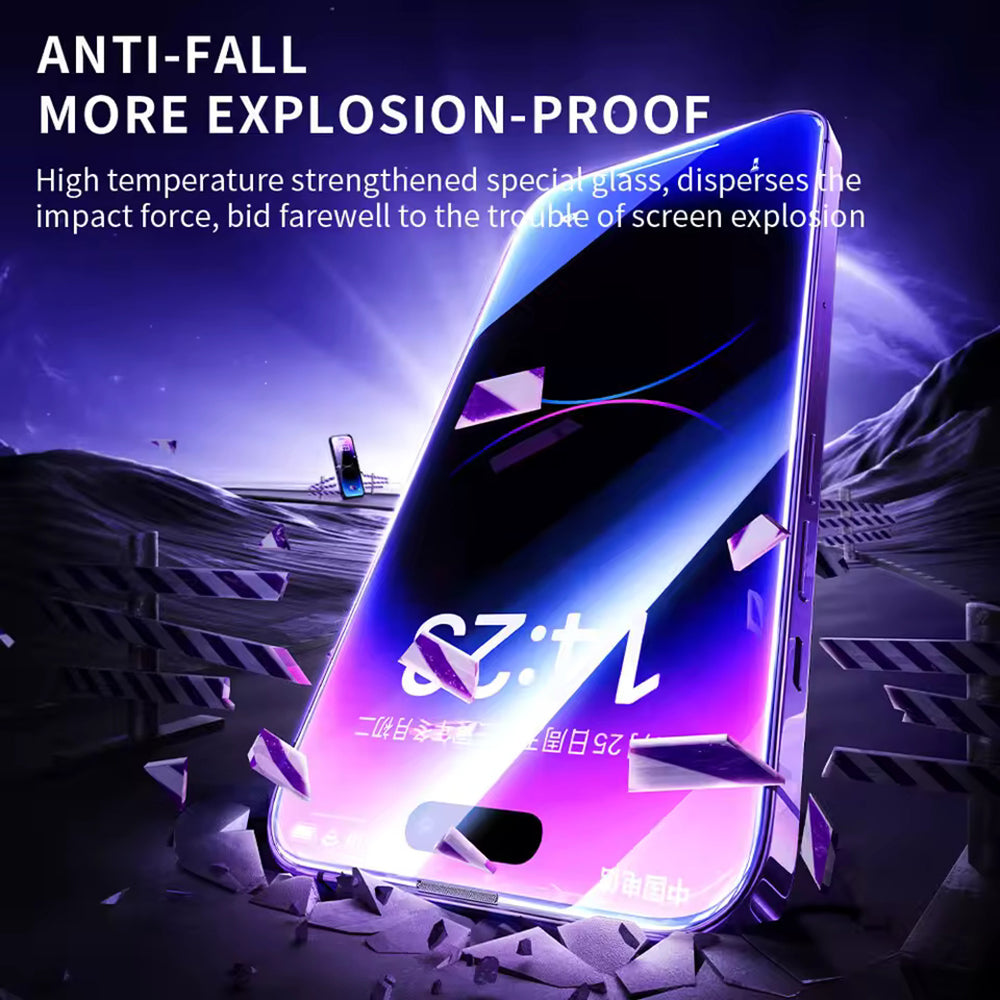 Blueo Anti-Static HD Screen Protector Film for Apple iPhone 14 Plus / 13 Pro Max, Tempered Glass, Full Glue, Black