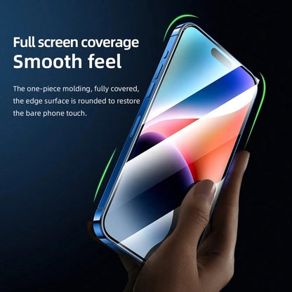 Blueo AR Applicator Pro képernyővédő fólia Apple iPhone 16 Pro Max készülékhez, edzett üveg, teljes ragasztó, 3D, fekete