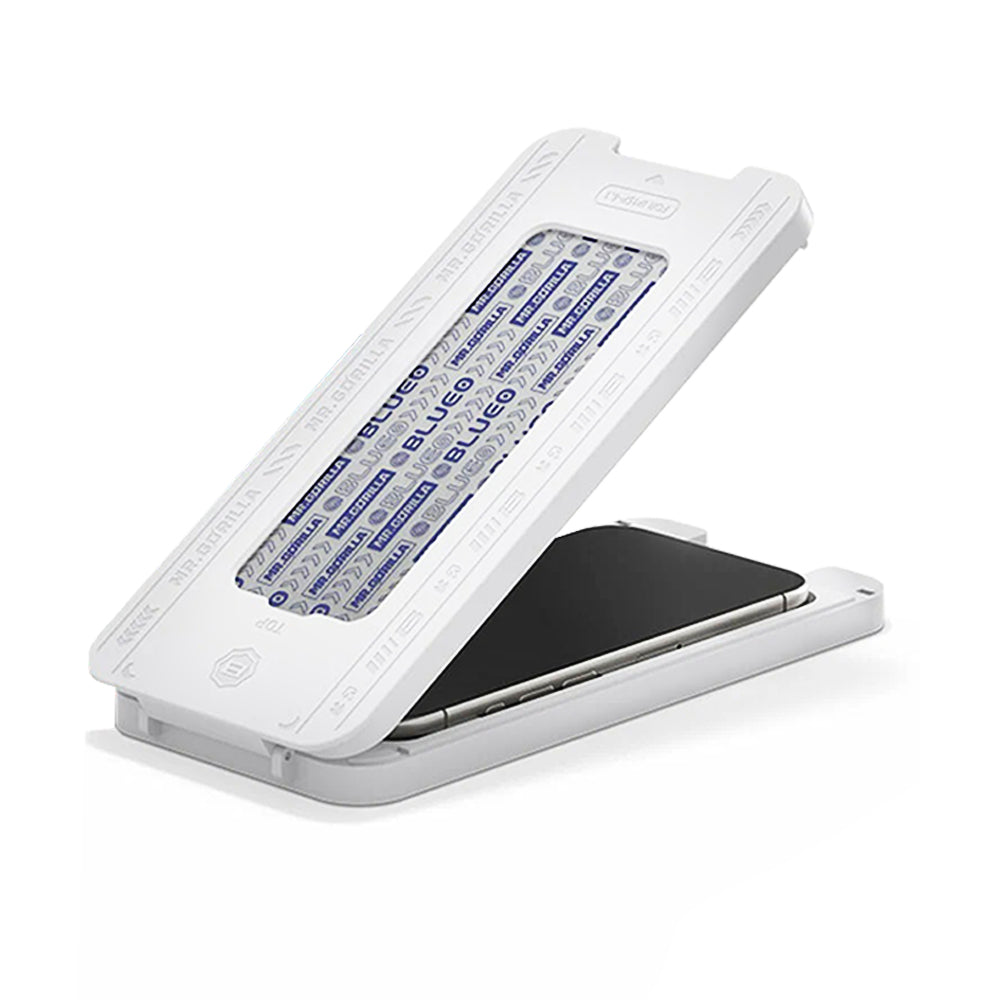 Blueo Crystal Anti-Scratch képernyővédő fólia Apple iPhone 17 Air-hez, Edzett üveg, Teljes ragasztás, Fekete