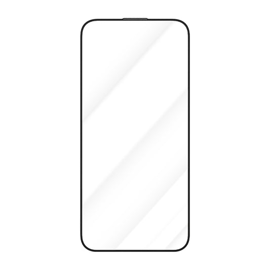 Blueo Crystal karcálló képernyővédő fólia Apple iPhone 15 Pro-hoz, edzett üveg, teljes ragasztó, fekete