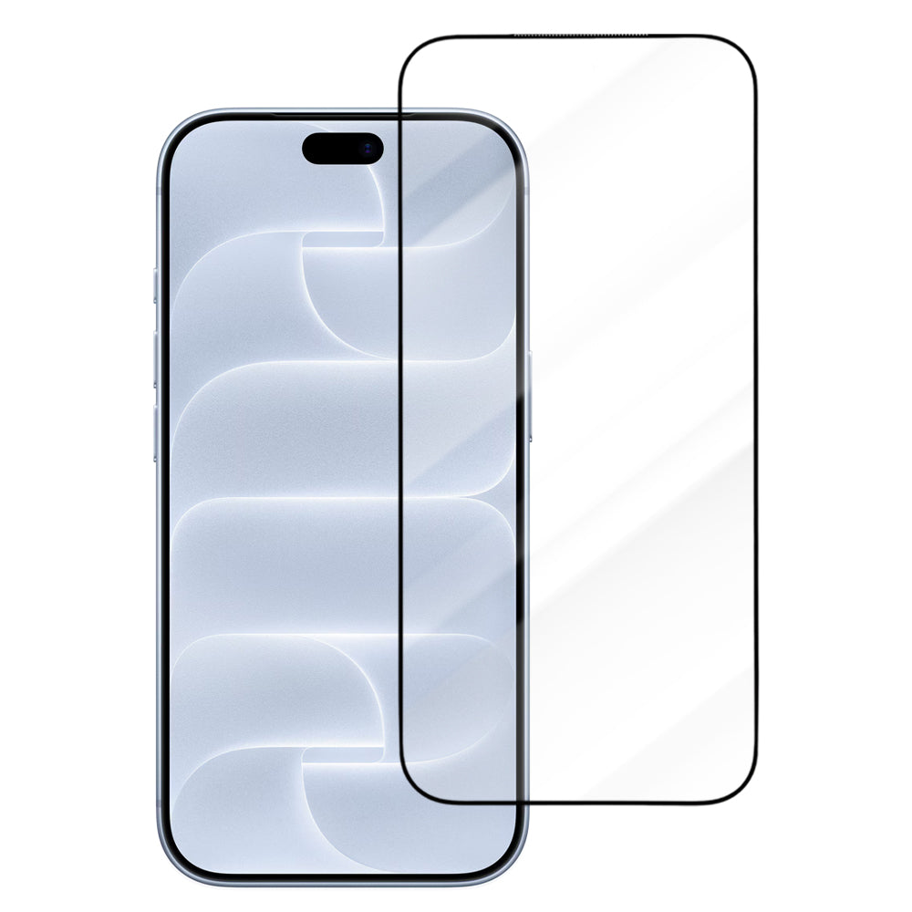 Blueo Drop Resistant Applicator Pro kijelzővédő fólia Apple iPhone 18 Pro / 17 Pro / 17 / 16 Pro készülékhez, edzett üveg, teljes felületén ragasztós, fekete