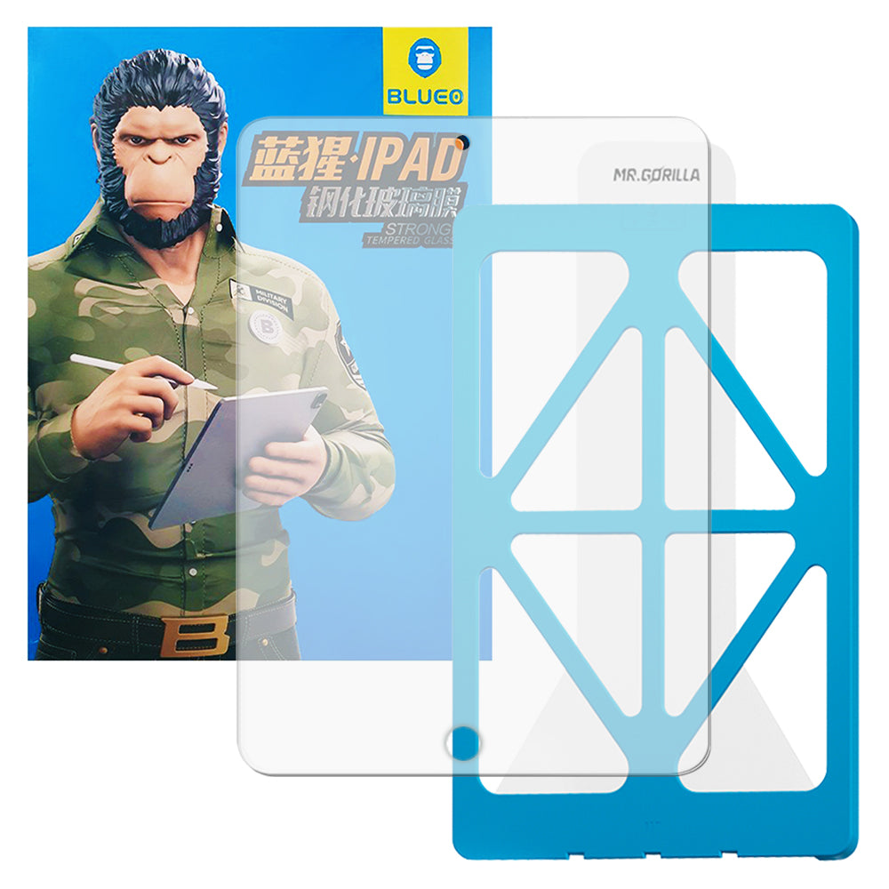 Blueo HD Applicator Pro képernyővédő fólia Apple iPad 10.2 (2021) / 10.2 (2020) / 10.2 (2019) készülékekhez, edzett üveg, teljes ragasztóval