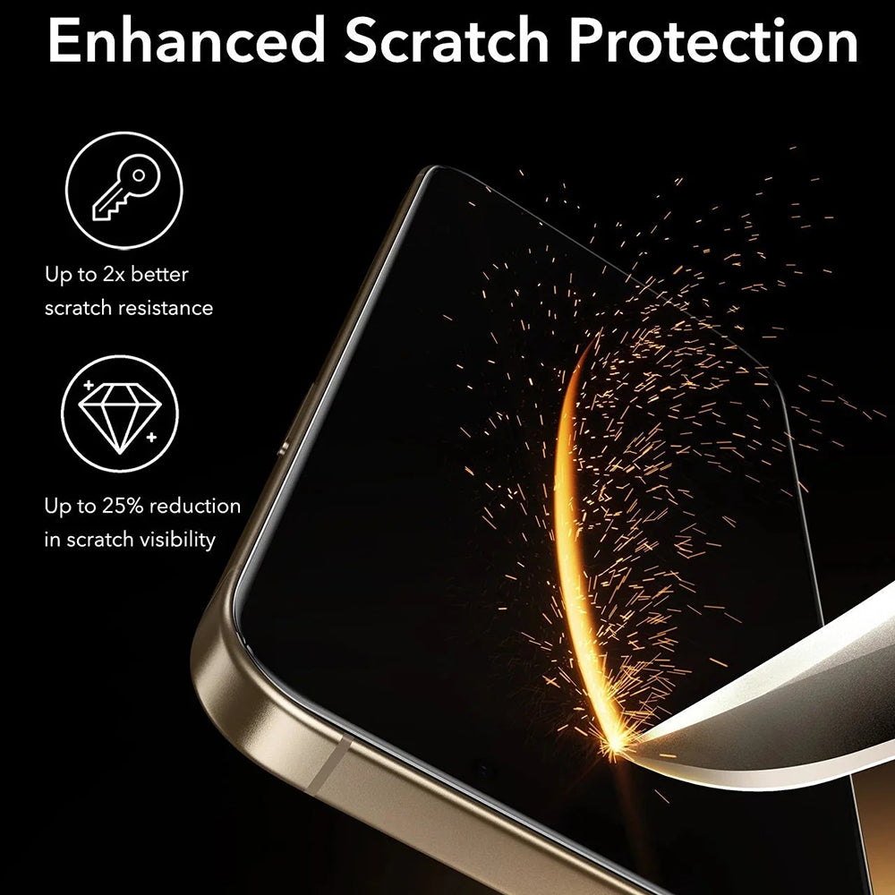 ESR Corning UltraFit képernyővédő fólia Apple iPhone 17 Pro-hoz, Edzett üveg, Teljes ragasztás, 3 darabos készlet