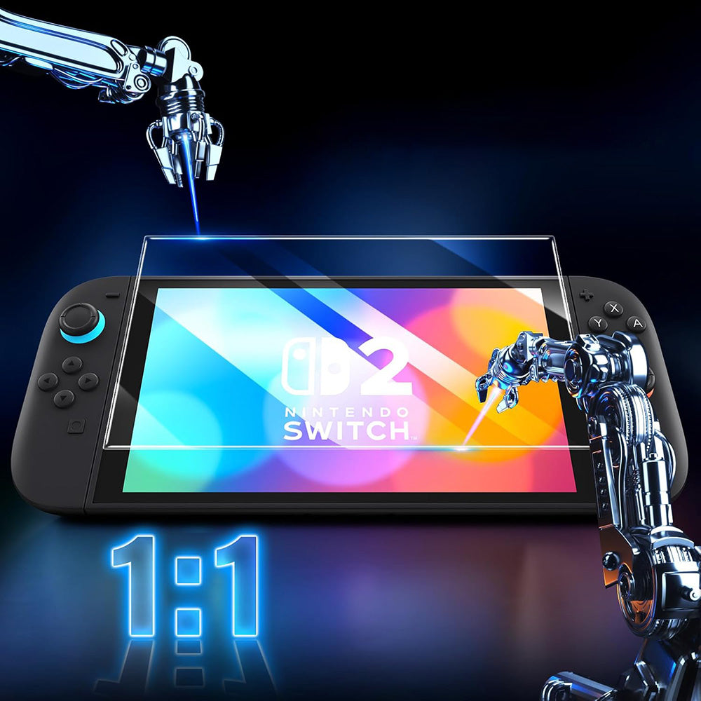 Techsuit SwitchAura képernyővédő fólia Nintendo Switch 2-höz, Edzett üveg, 2 darabos készlet