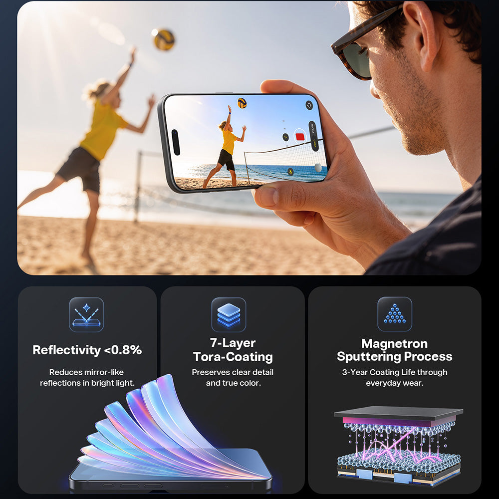 Torras OrigArmor képernyővédő fólia Apple iPhone 18 Pro / 17 Pro készülékhez, edzett üveg, teljes ragasztóval
