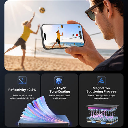 Torras OrigArmor képernyővédő fólia Apple iPhone 18 Pro / 17 Pro készülékhez, edzett üveg, teljes ragasztóval