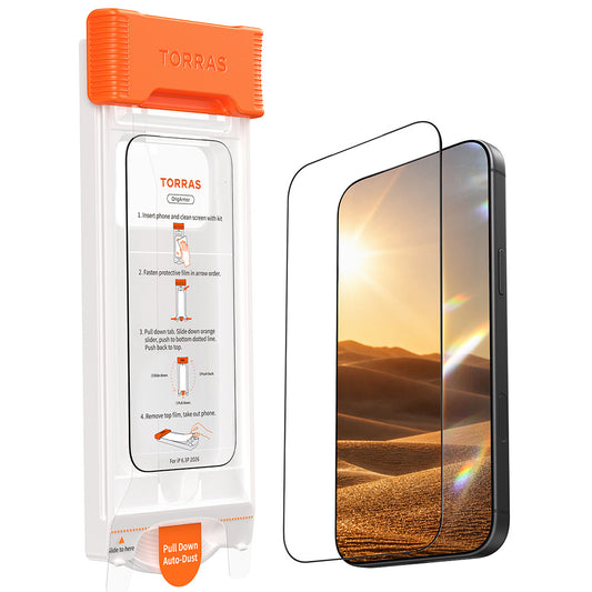 Torras OrigArmor képernyővédő fólia Apple iPhone 18 Pro Max / 17 Pro Max készülékhez, edzett üveg, teljes ragasztóval