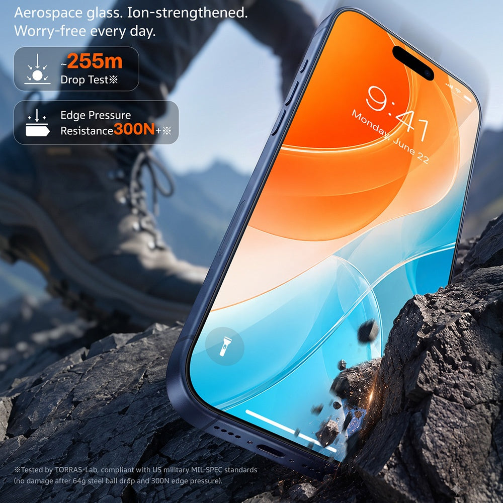 Torras Sunview AR képernyővédő fólia Apple iPhone 18 Pro / 17 Pro készülékhez, edzett üveg, teljes ragasztóval