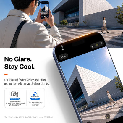 Torras Sunview AR képernyővédő fólia Apple iPhone 18 Pro Max / 17 Pro Max készülékhez, edzett üveg, teljes ragasztóval