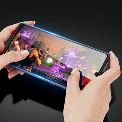 DUX DUCIS képernyővédő fólia Samsung Galaxy S25+ S936 készülékhez, edzett üveg, élragasztó, fekete
