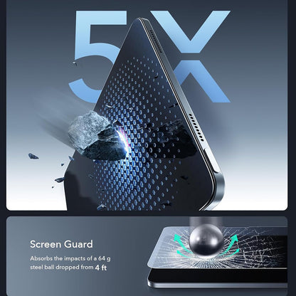 ESR Armorite Paper Feel UltraFit képernyővédő fólia Apple iPad Air 11 (2026) / Air 11 (2025) készülékekhez, Edzett üveg, Teljes ragasztás, 2 darabos készlet