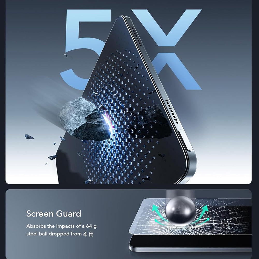 ESR Armorite Paper Feel UltraFit képernyővédő fólia Apple iPad Air 13 (2026) / Air 13 (2025) készülékekhez, Edzett üveg, Teljes ragasztás