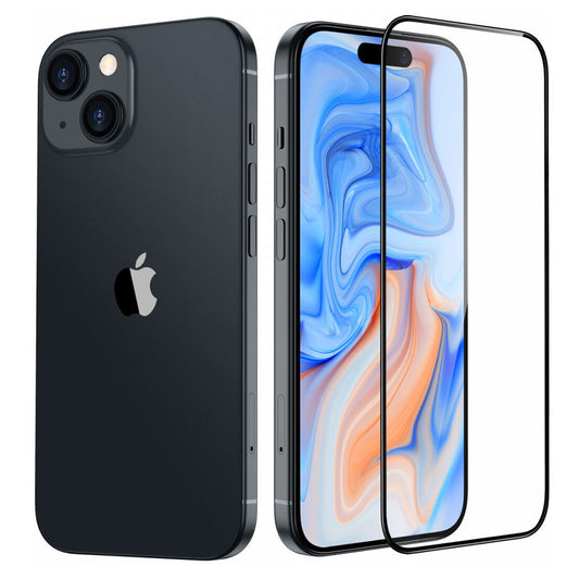 ESR Armorite képernyővédő fólia Apple iPhone 15 Plus-hoz, Edzett üveg, Teljes ragasztás, Fekete