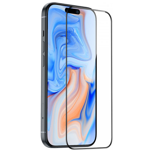 ESR Armorite képernyővédő fólia Apple iPhone 15 Plus-hoz, Edzett üveg, Teljes ragasztás, Fekete