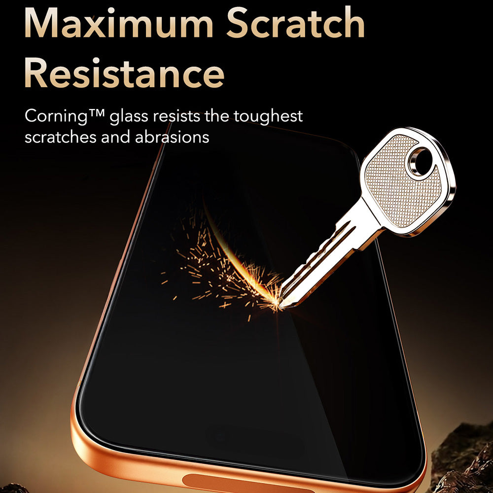 ESR Armorite Pro UltraFit Screen Protector for Apple iPhone 18 Pro / 17 Pro, Tempered Glass, Full Glue, Black