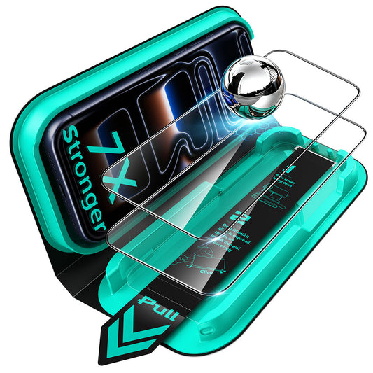ESR Armorite UltraFit képernyővédő fólia Apple iPhone 18 Pro / 17 Pro készülékhez, edzett üveg, teljes ragasztó, 2 darabos készlet, fekete
