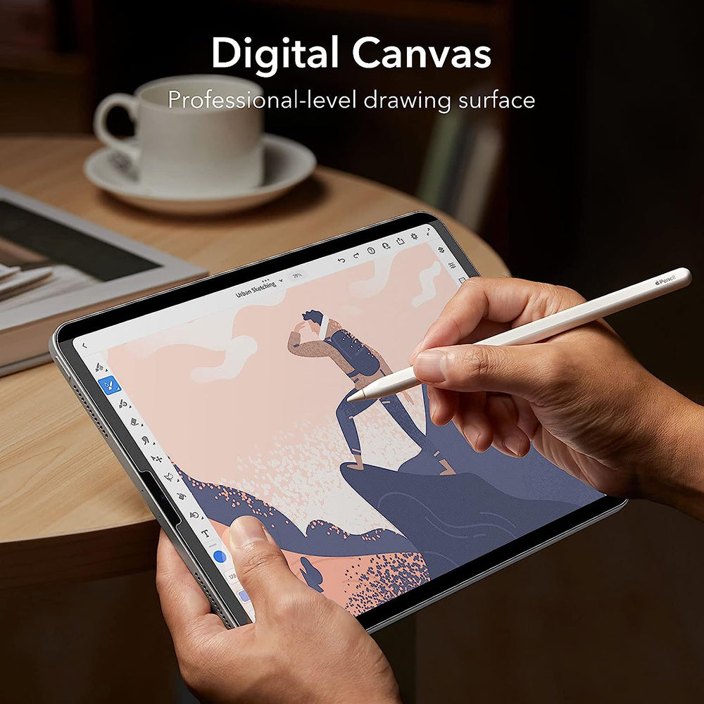 ESR Paper Feel Magnetic képernyővédő fólia Apple iPad Air 11 (2025) / Air 11 (2024) készülékekhez, Műanyag