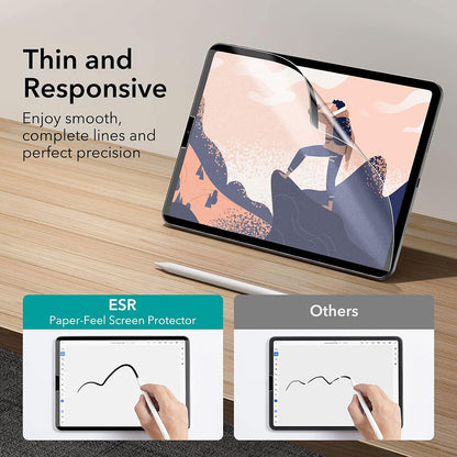 ESR Paper Feel Magnetic képernyővédő fólia Apple iPad Air 11 (2025) / Air 11 (2024) készülékekhez, Műanyag