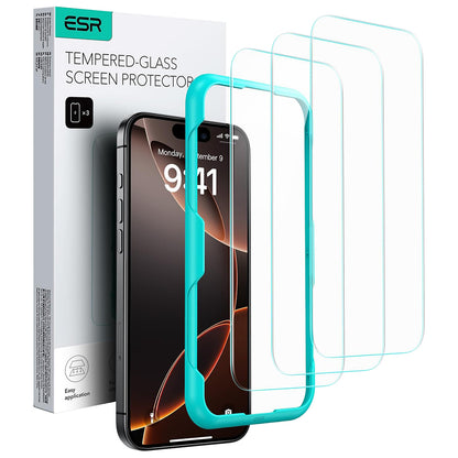 ESR képernyővédő fólia Apple iPhone 17 Air készülékhez, Edzett üveg, Teljes ragasztás, 3 darabos készlet