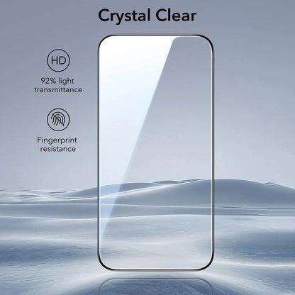 ESR UltraFit képernyővédő fólia Apple iPhone 17 / 16 Pro készülékhez, Edzett üveg, Teljes ragasztás, 3 darabos készlet