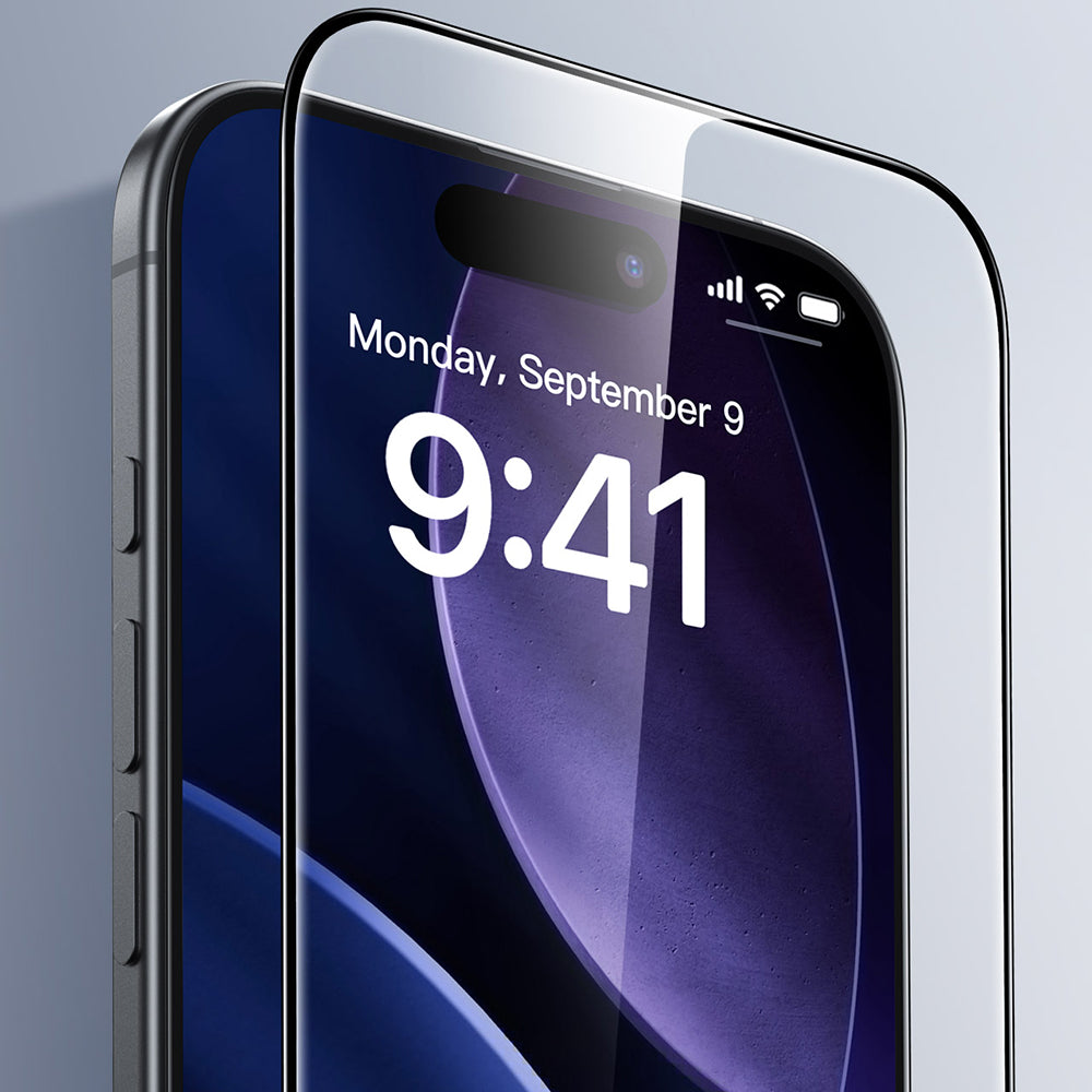 ESR UltraFit képernyővédő fólia Apple iPhone 17 Pro Max készülékhez, Edzett üveg, Teljes ragasztás, Fekete