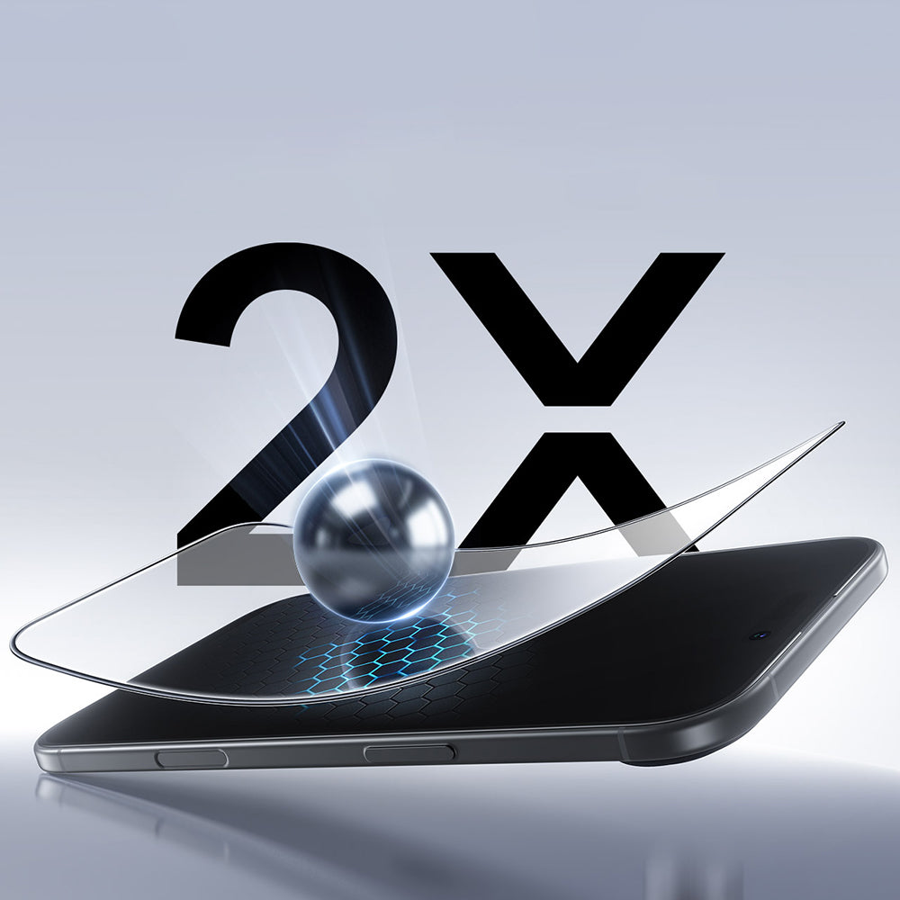 ESR UltraFit képernyővédő fólia Apple iPhone 17 Pro Max készülékhez, Edzett üveg, Teljes ragasztás, Fekete