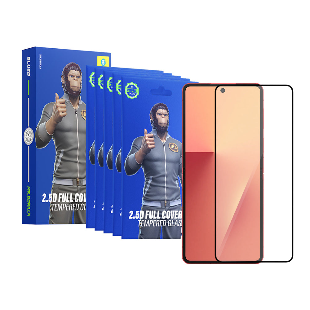 Blueo HD Külső Képernyővédő fólia Samsung Galaxy Z Flip8 F776 / Z Flip7 F766 készülékhez, Edzett Üveg, Teljes Ragasztó, 2.5D, 5 darabos készlet, Fekete
