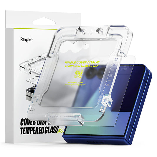 Ringke Cover Display Külső Képernyővédő fólia Samsung Galaxy Z Flip7 F766-hoz, Edzett Üveg, Teljes Ragasztó, 2 darabos készlet