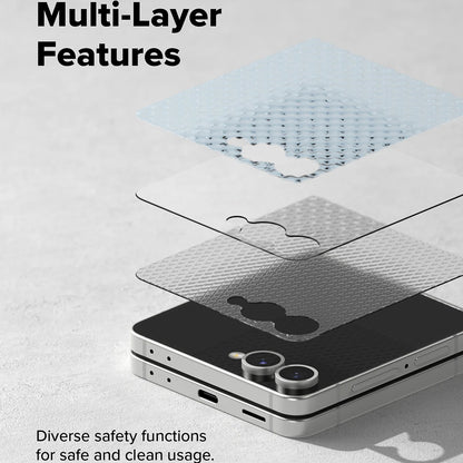Ringke Cover Display Külső Képernyővédő fólia Samsung Galaxy Z Flip7 F766-hoz, Edzett Üveg, Teljes Ragasztó, 2 darabos készlet