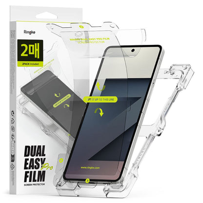 Belső képernyővédő fólia Ringke Dual Easy Pro Samsung Galaxy Z Flip7 F766-hoz, Műanyag, 2 darabos készlet