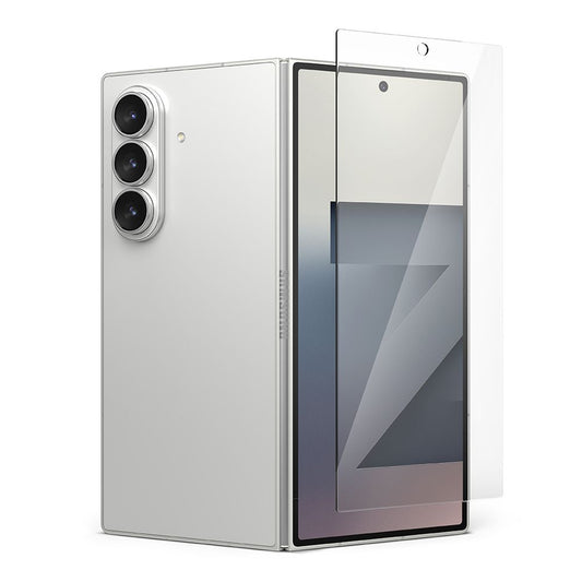 Ringke Easy Slide külső képernyővédő fólia Samsung Galaxy Z Fold7 F966-hoz, Edzett üveg, Teljes ragasztás, 2 darabos készlet