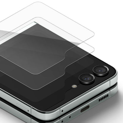 Ringke külső képernyővédő fólia Samsung Galaxy Z Flip5 F731-hez, Edzett üveg, Teljes ragasztás, 2 darabos készlet