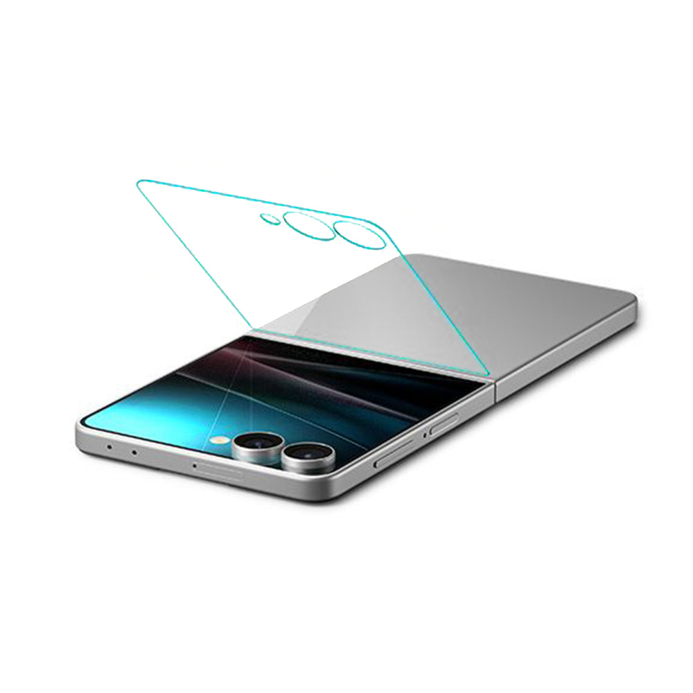 Külső képernyővédő fólia Spigen GlastR EZ FIT Samsung Galaxy Z Flip7 F766-hoz, Edzett üveg, Teljes ragasztás, 2 darabos készlet AGL09585