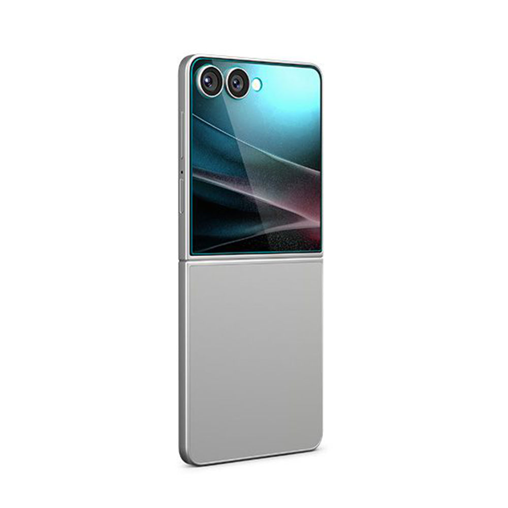 Külső képernyővédő fólia Spigen GlastR EZ FIT Samsung Galaxy Z Flip7 F766-hoz, Edzett üveg, Teljes ragasztás, 2 darabos készlet AGL09585